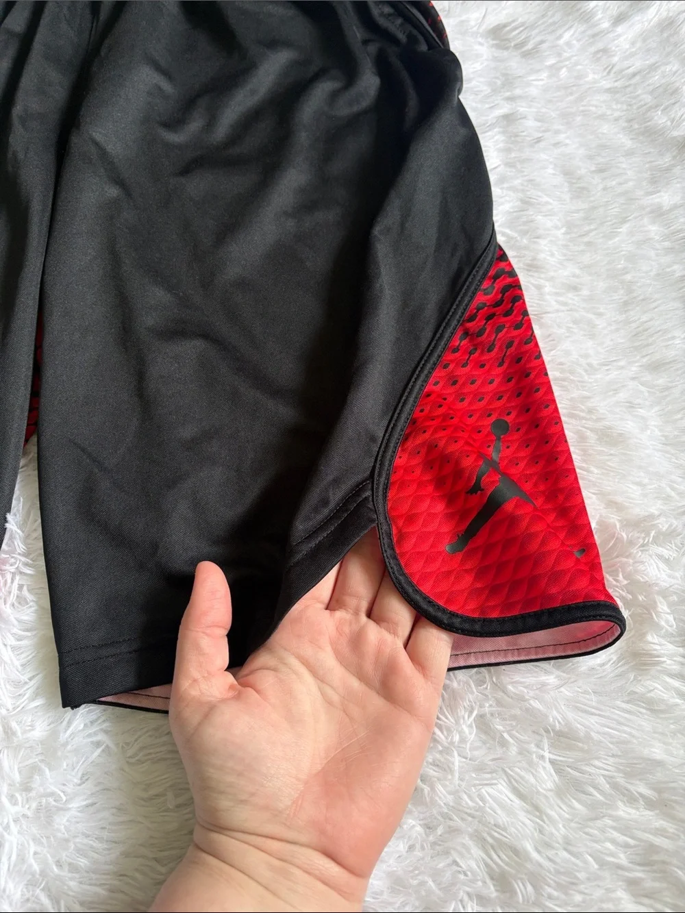 Jordan Air Flight Victory Red And Black Athletic Shorts Size M